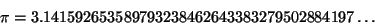 PI to thirty nine decimal places